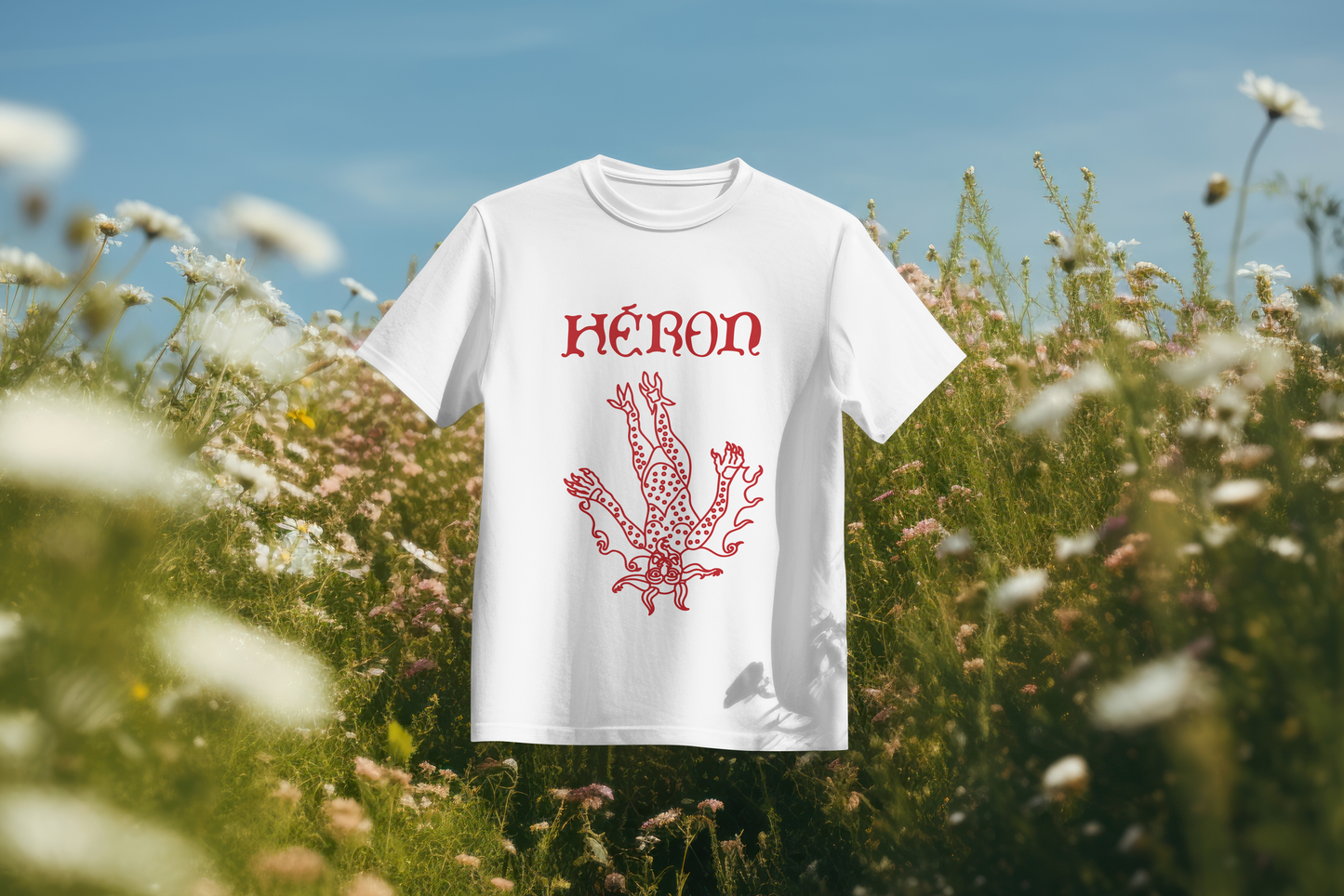 Héron - T-shirt Verger blanc