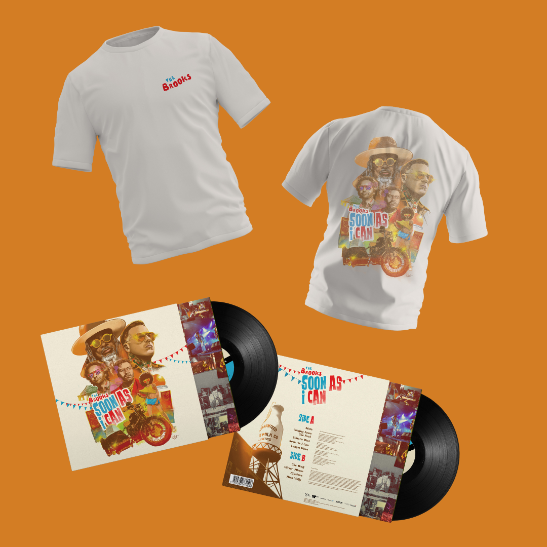 The Brooks - Soon As I Can (vinyl combo and album artwork short sleeve shirt)