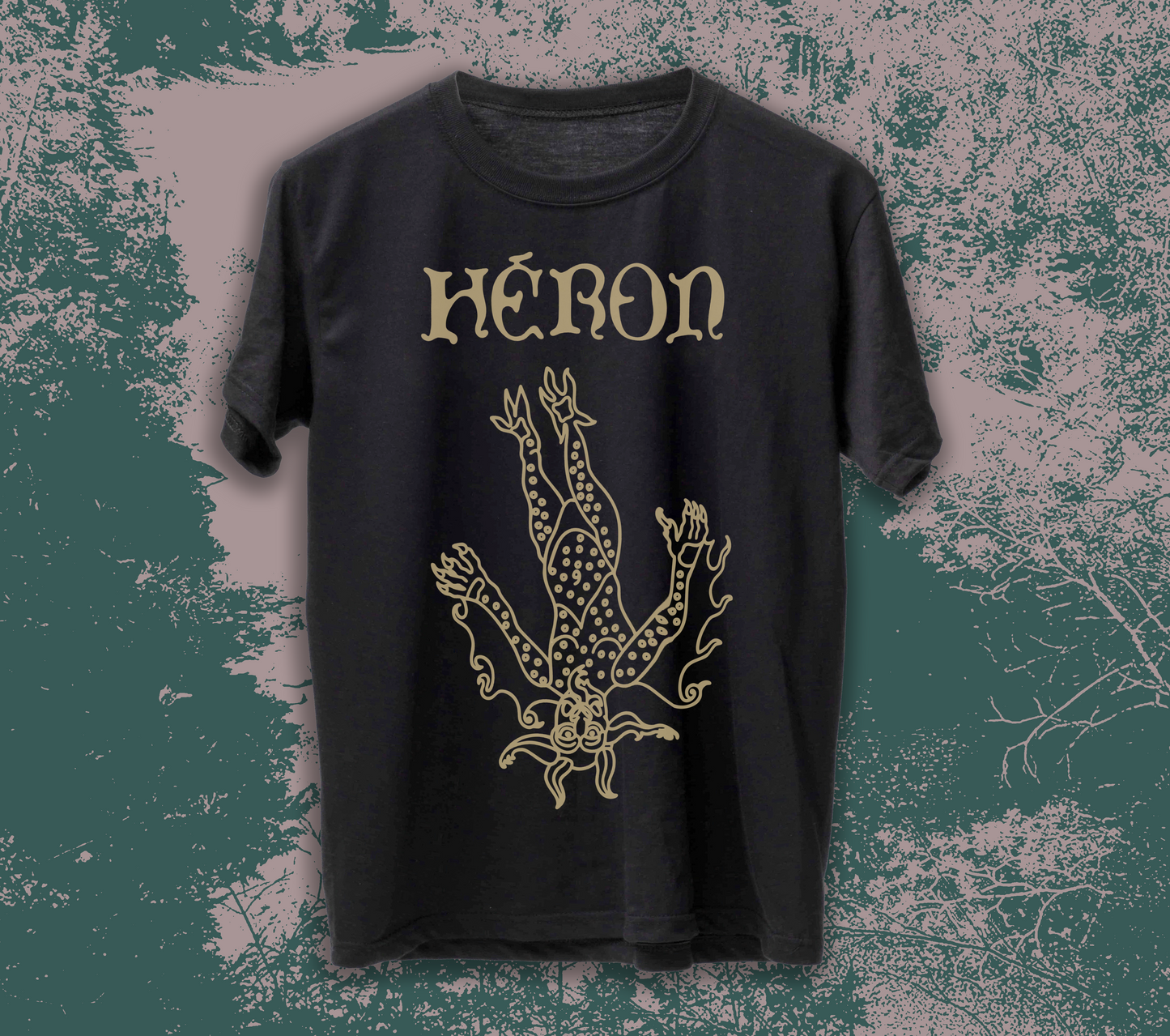 Héron - T-shirt Verger noir